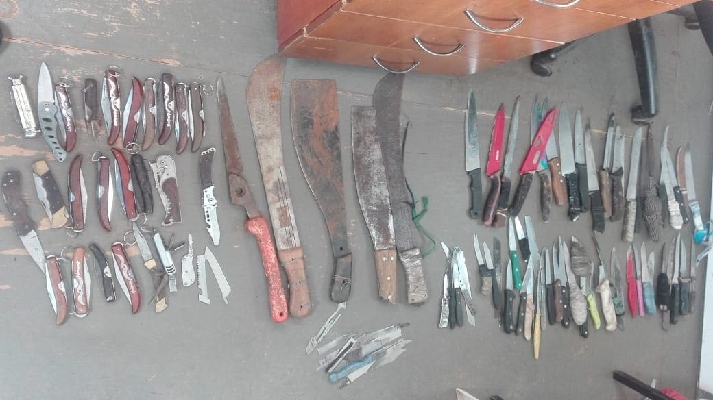 CPF Community Patrollers confiscate drugs and dangerous weapons