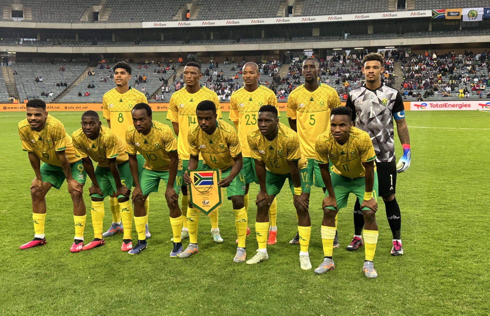Bafana Bafana will face Morocco at FNB Stadium later today