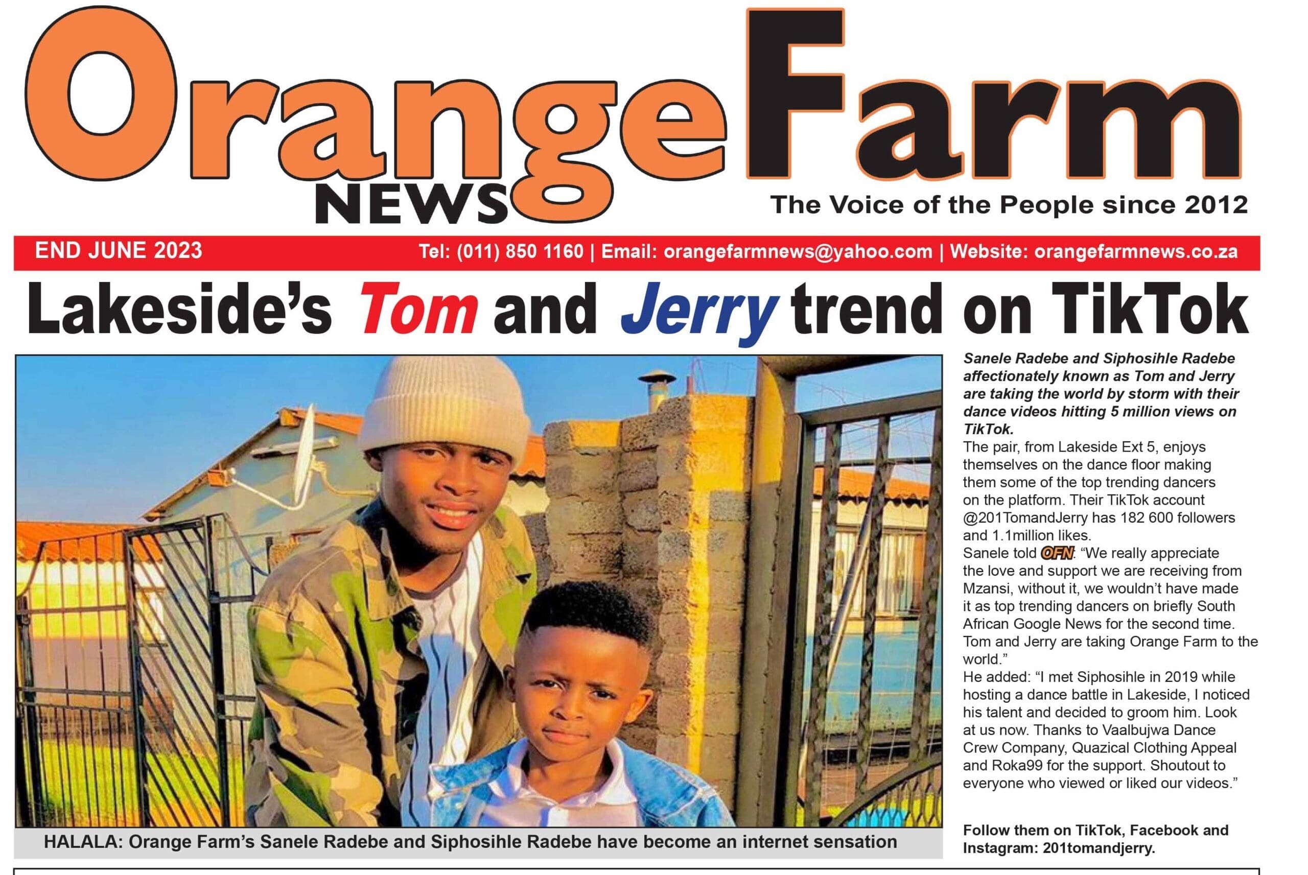Current Issue: Orange Farm News End June 2023
