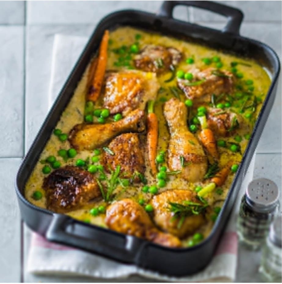 Milk-braised chicken