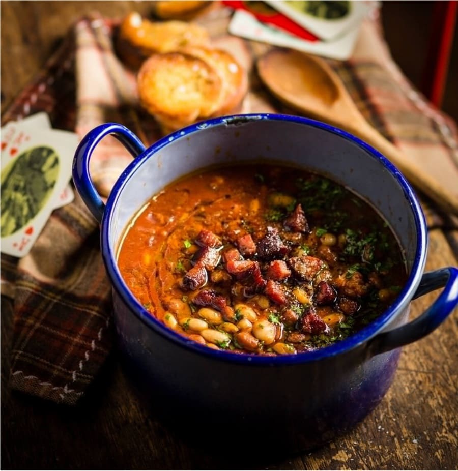 Smoked-pork and bean soup