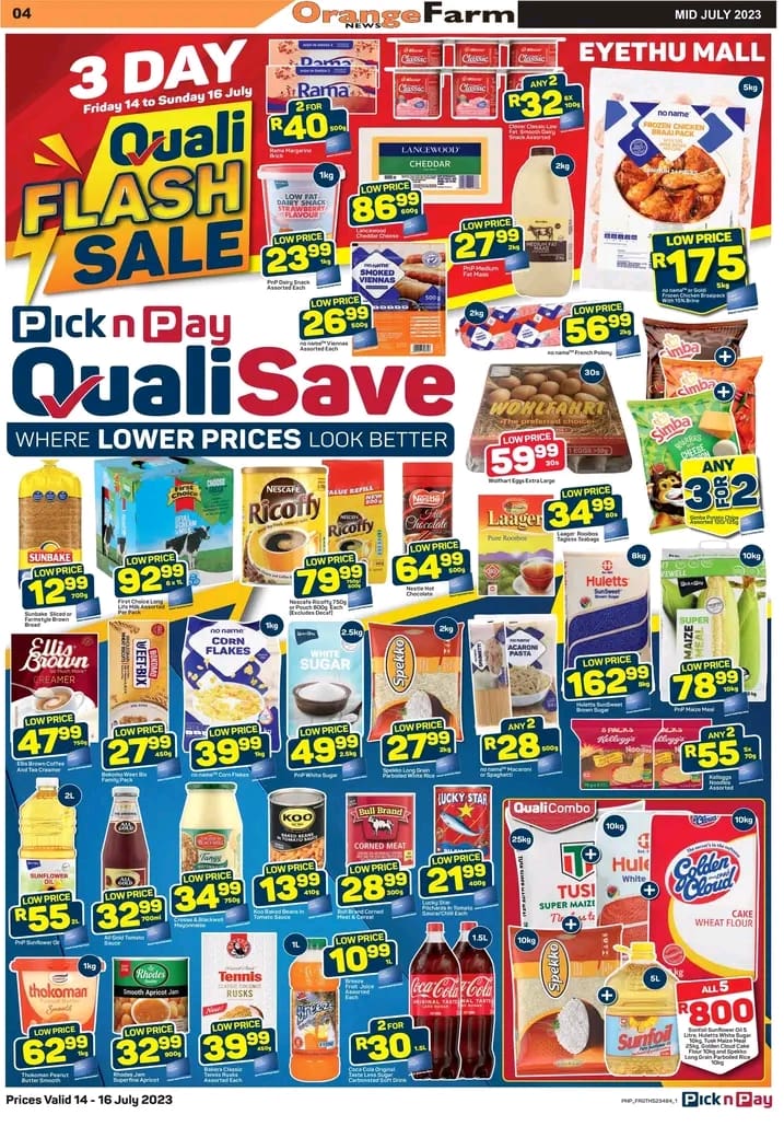 Massive 3-day sale at Pick n Pay Eyethu Mall