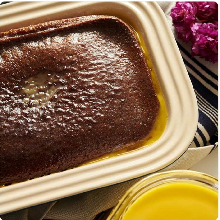 Malva pudding with caramel sauce
