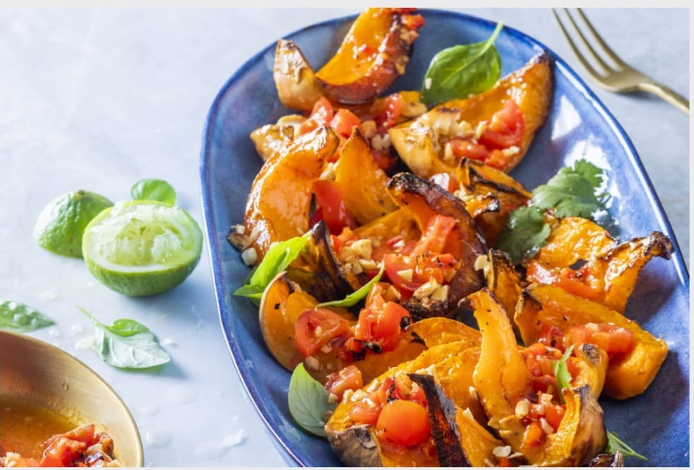 Recipe of the day: Roasted pumpkin with smoky chilli tomato sala