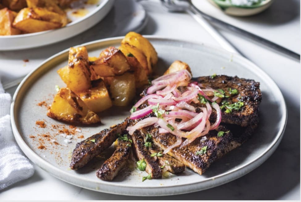 What’s for dinner? Coffee-rubbed steak with crispy potatoes