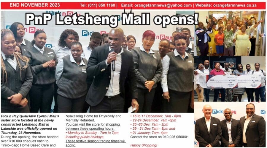 Current Issue: Orange Farm News End November