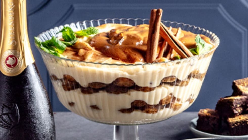 Today’s recipe: Milk tart and cinnamon caramel trifle