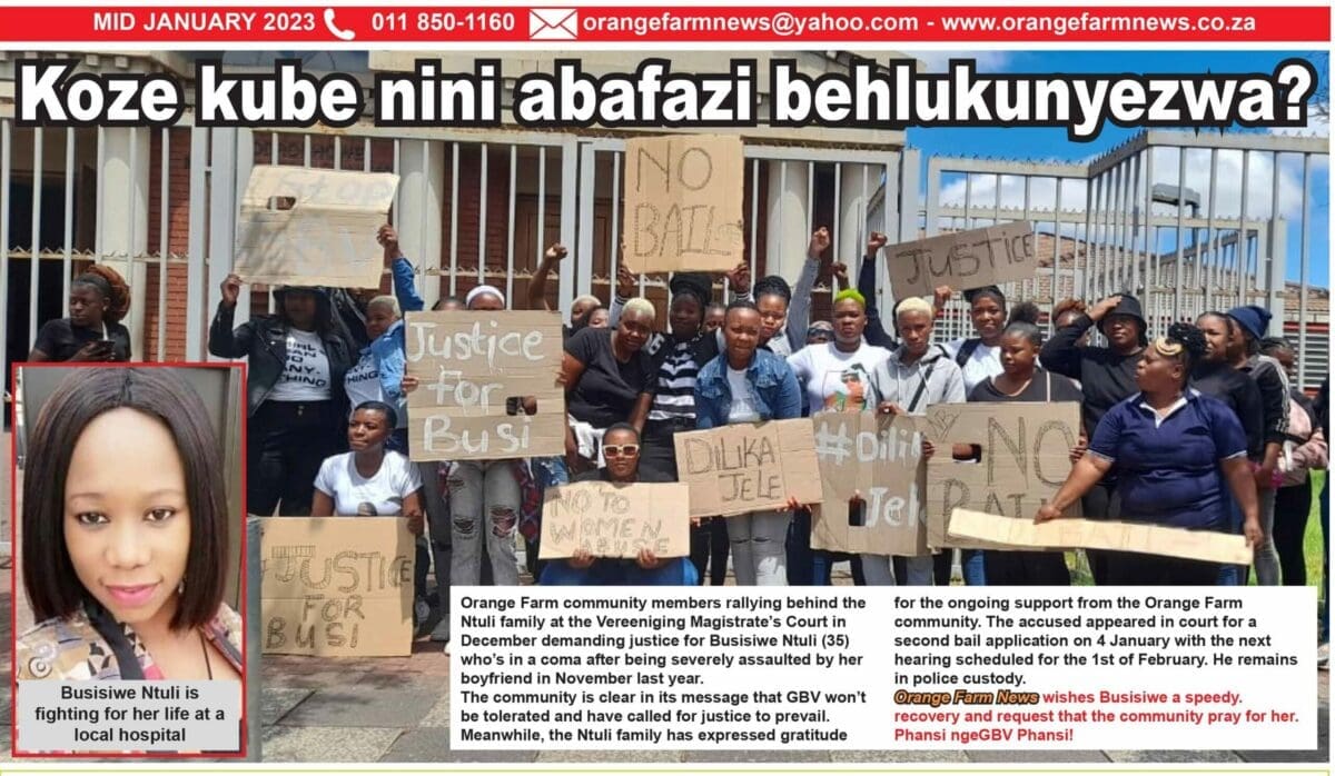 Orange Farm News Mid January 2024