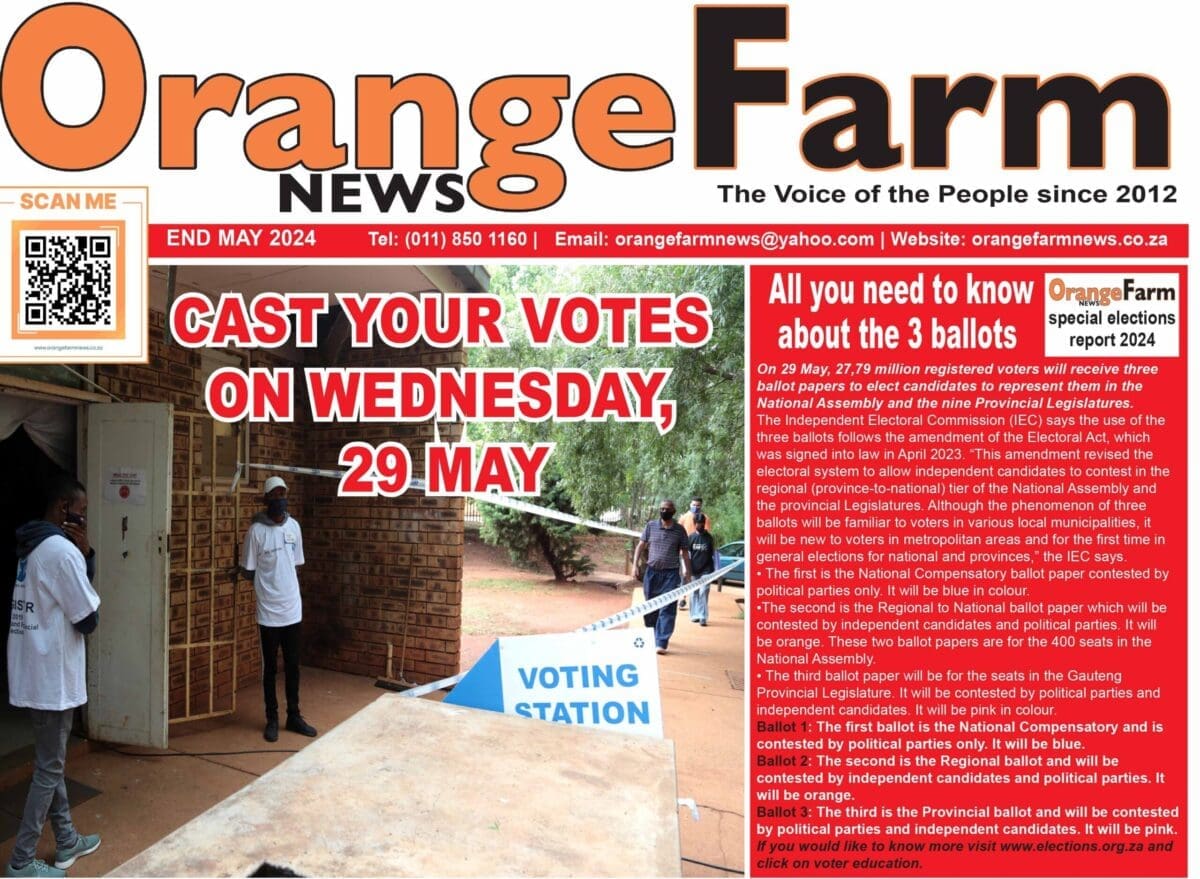 Current Issue: Orange Farm News End May 2024