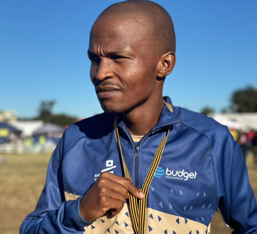 Tebogo Mokubung celebrates silver medal at 97th Comrades Marathon