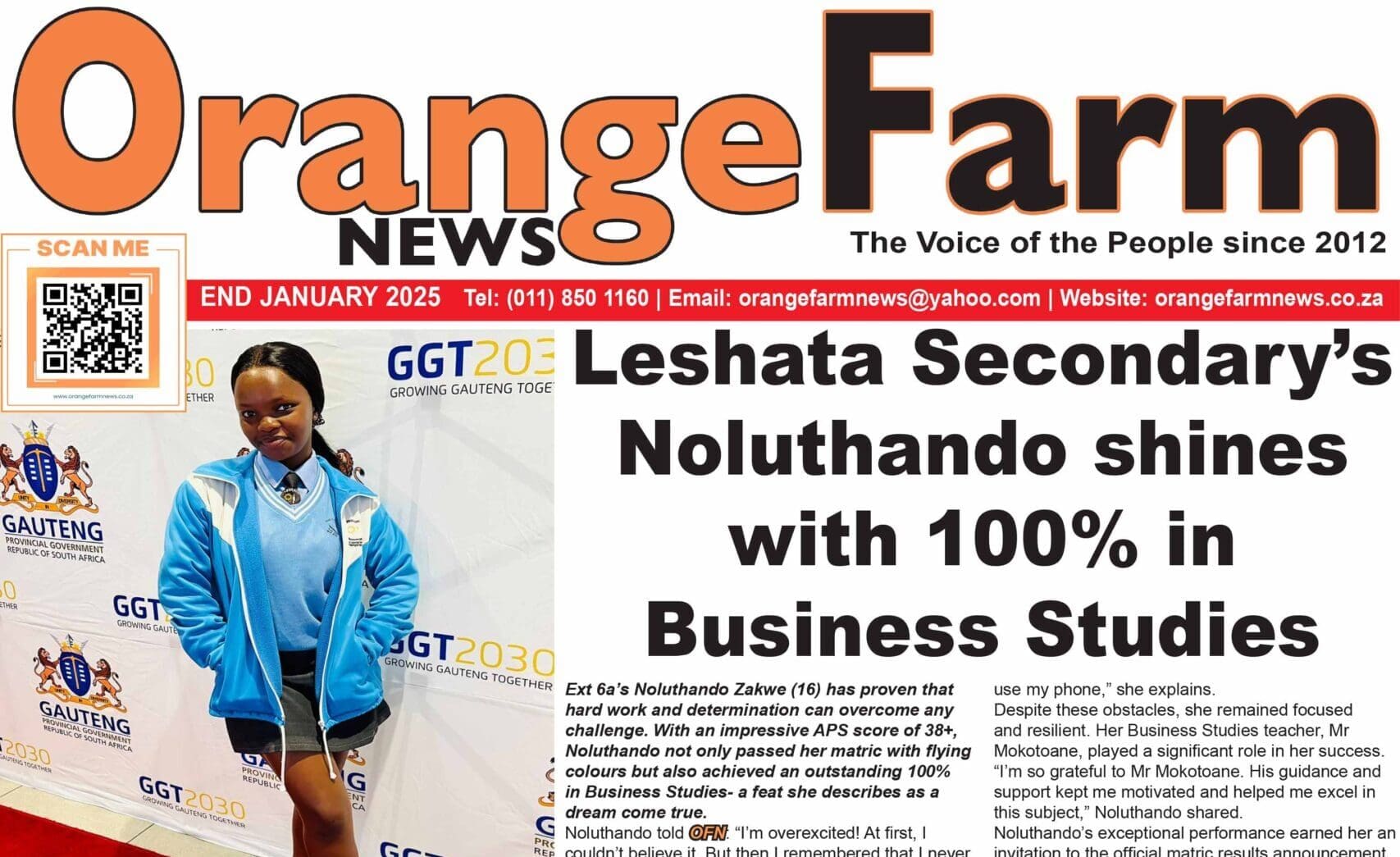 Current Issue: Orange Farm News