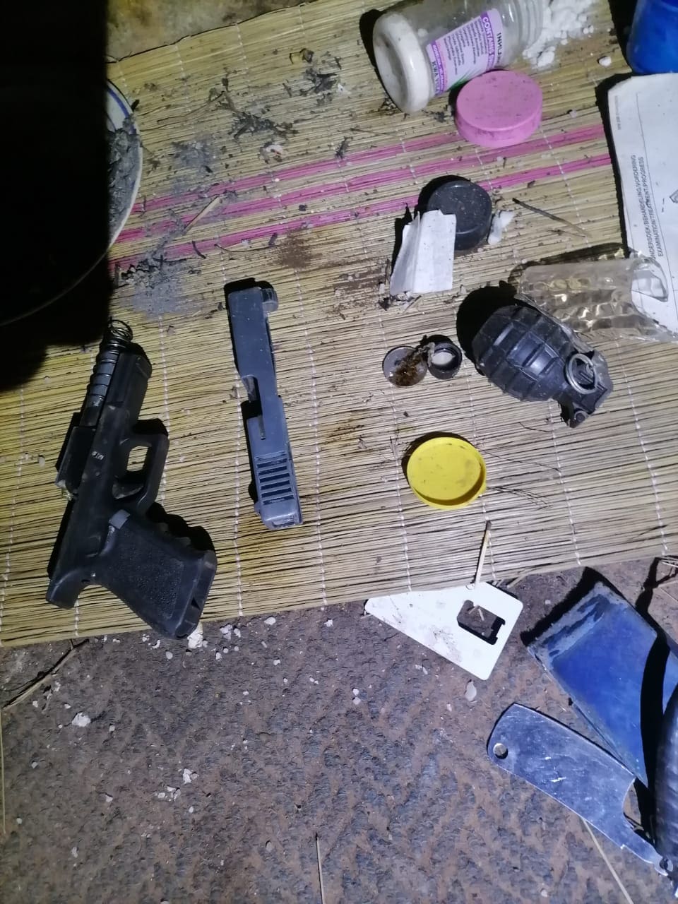 Dangerous arsenal seized: Suspect nabbed with hand grenade and illegal firearm