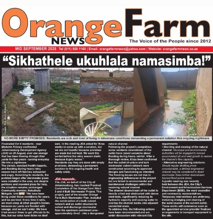 Orange Farm News – Mid-Month September Edition