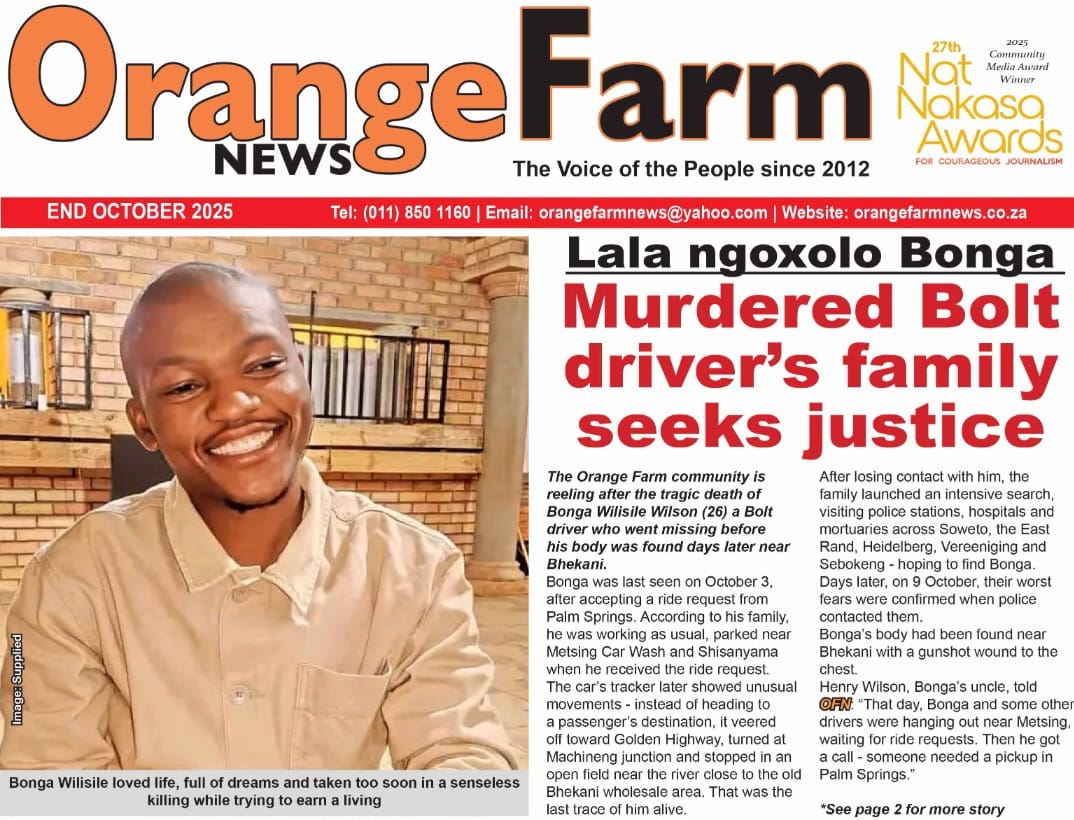 Orange Farm News – October Edition