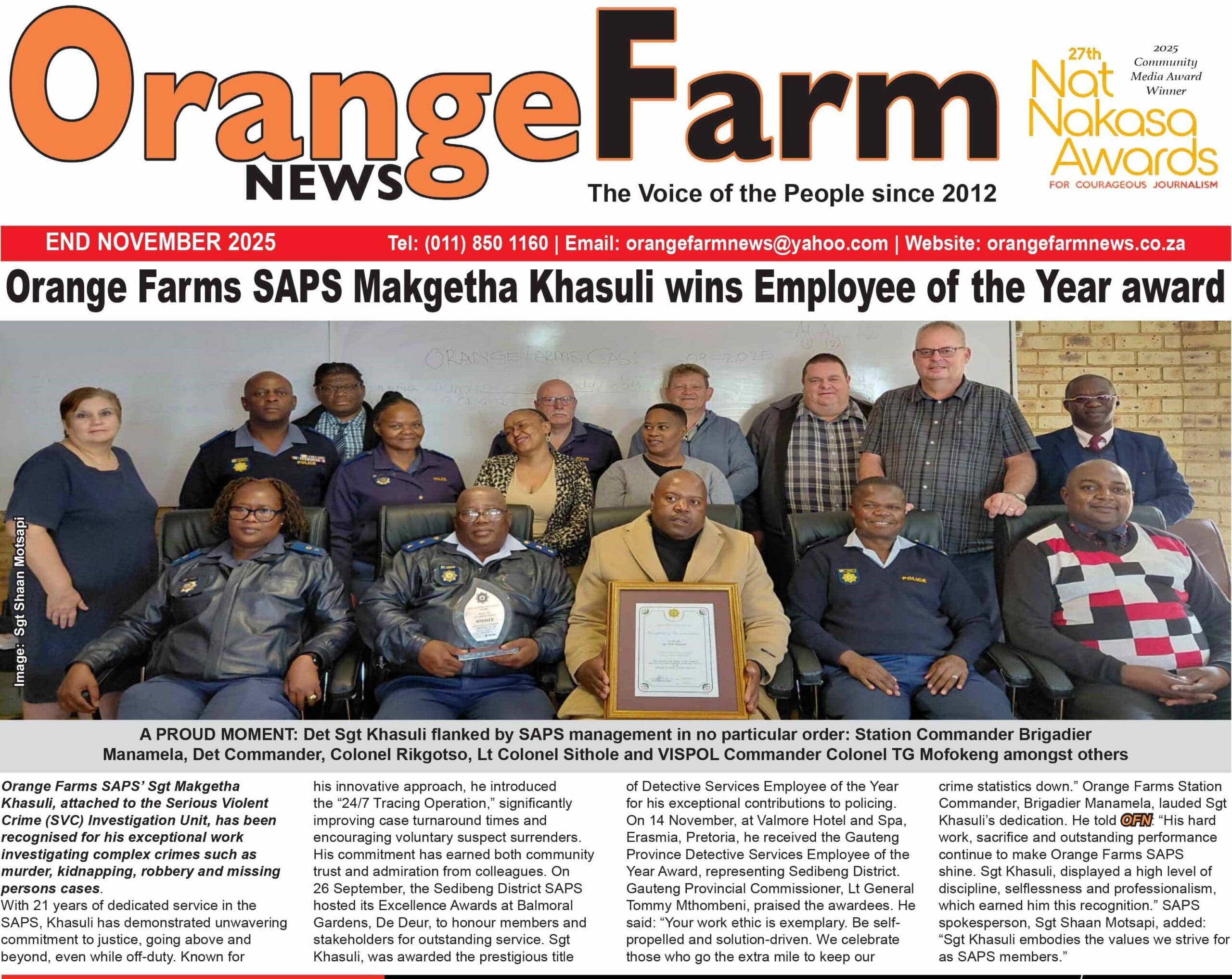 Orange Farm News – End November Issue