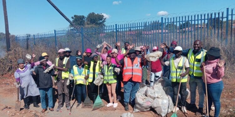 Community spirit shines as Ext 2 residents clean around Vulanindlela Secondary