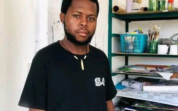 Sibusiso uses painting to turn pain into visual storytelling