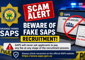 Fake SAPS recruitment scam warning