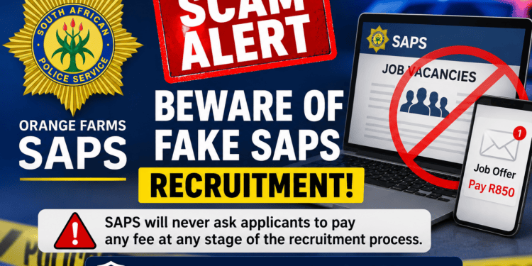 Fake SAPS recruitment scam warning